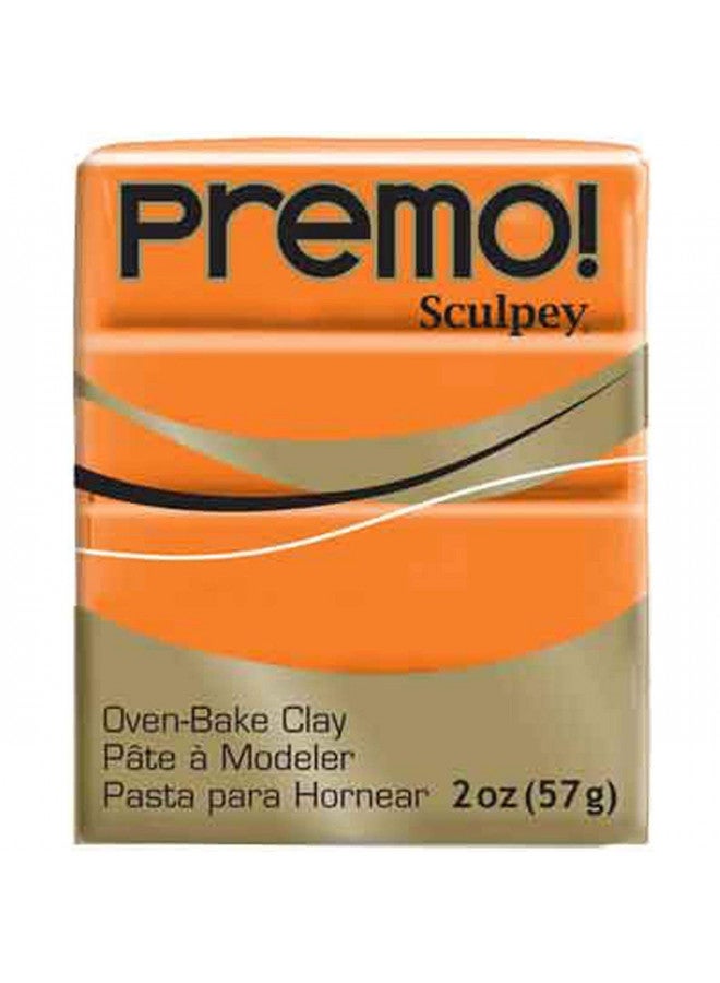 Polyform Sculpey Premo Polymer Oven-Bake Clay, Orange, Non Toxic, 2 oz. bar, Great for jewelry making, holiday, DIY, mixed media and home décor projects. Premium clay perfect for clayers and artists. 