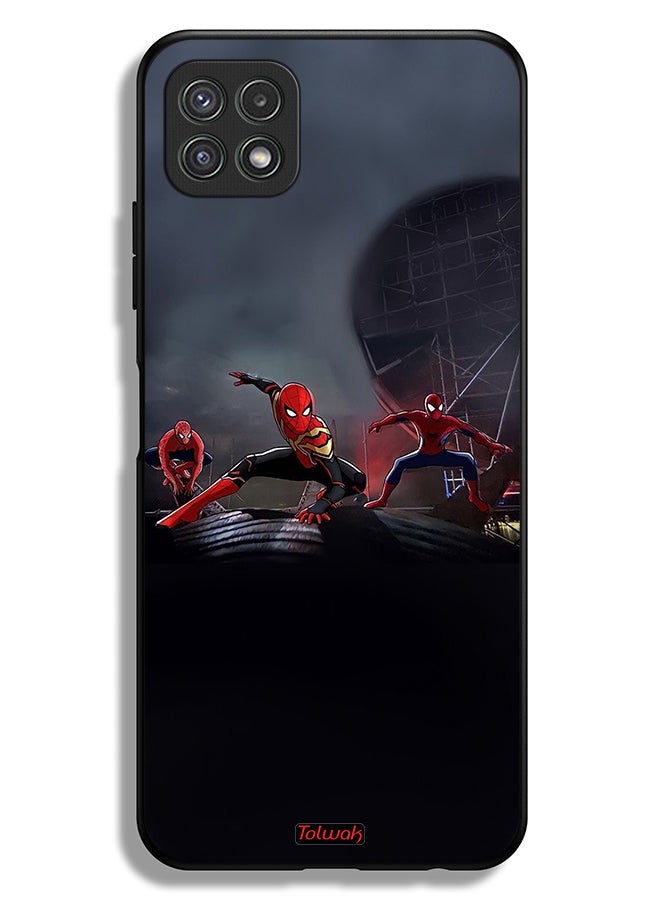 Tolwak Samsung Galaxy A22 5G Protective Case Cover Three Spiders - Image 1
