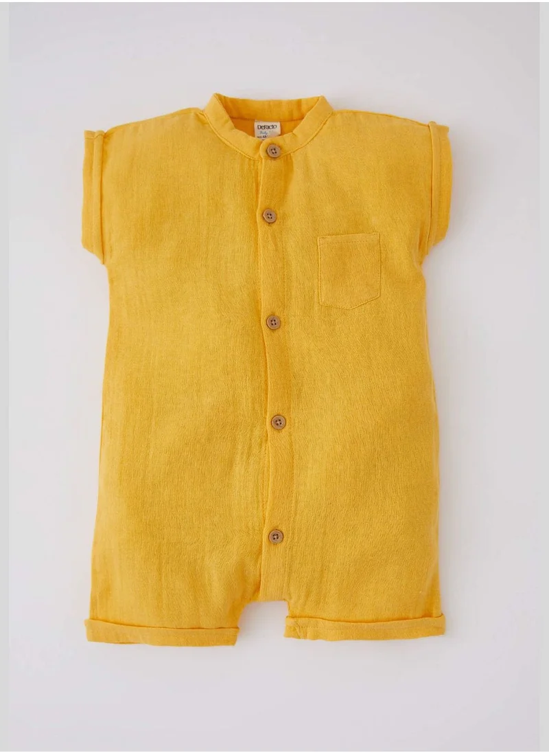 ديفاكتو Regular Fit Sleeveless Mini Dungarees