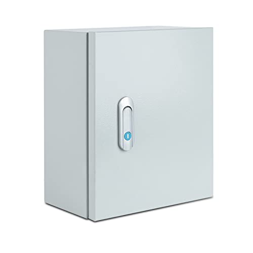 JINDOUZI Steel Electrical Junction Box, Indoor&Outdoor Electrical Enclosure Box, Wall Mounted Waterproof&Dustproof Metal Box, Universal Electric Equipment Enclosure Box with Safety Locks and Mounting Plates - Image 1