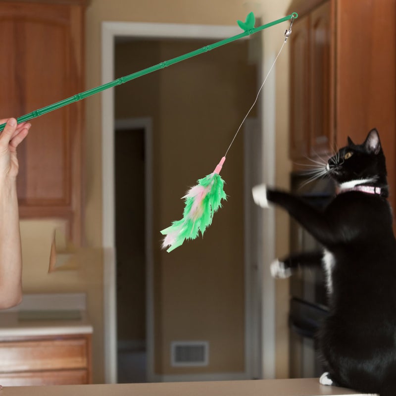2pcs Cat Interactive Cat Plume Funny Kitten Cat Teaser Pole - Image 5