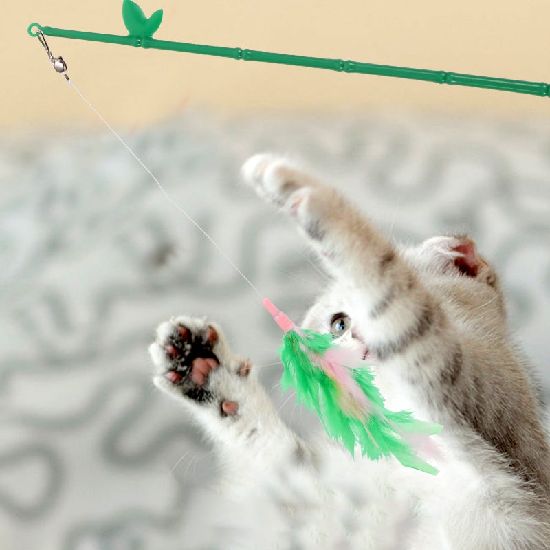 2pcs Cat Interactive Cat Plume Funny Kitten Cat Teaser Pole - Image 4