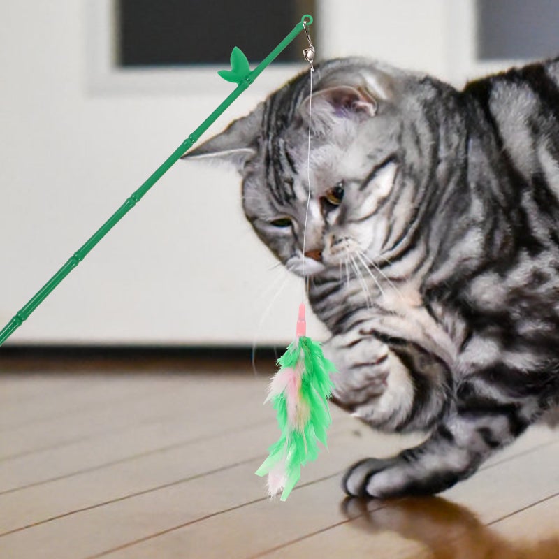 2pcs Cat Interactive Cat Plume Funny Kitten Cat Teaser Pole - Image 3