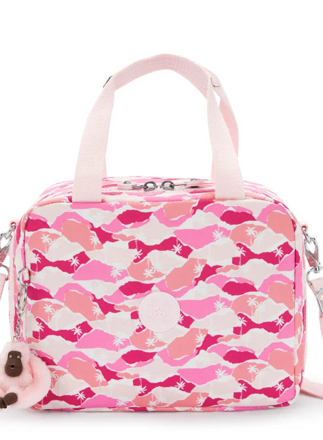 kipling Miyo Pink Palm Large Lunchbag (With Trolley Sleeve) I2989-1Bv
