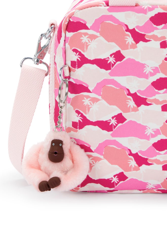 kipling Miyo Pink Palm Large Lunchbag (With Trolley Sleeve) I2989-1Bv - Image 5