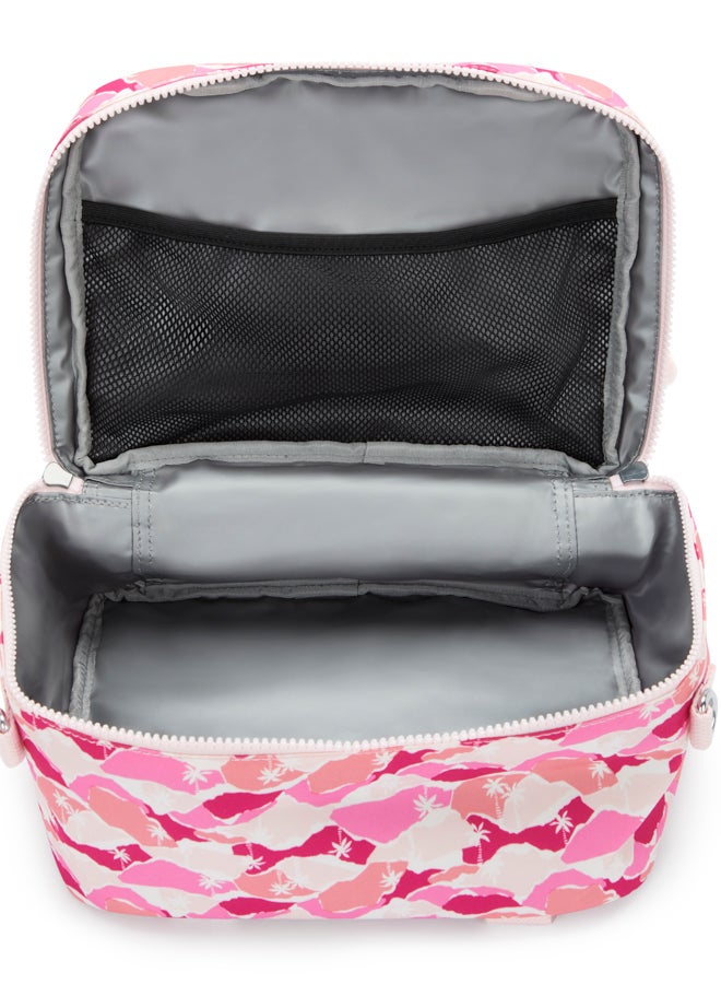 kipling Miyo Pink Palm Large Lunchbag (With Trolley Sleeve) I2989-1Bv - Image 3