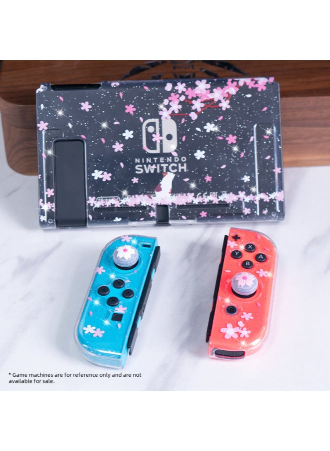 Nintendo Switch Protective Case TPU Soft Case Glitter Ns Pink Girl Cherry Blossom Theme Protective Case-Product Color:Glitter Cherry Blossom Protective Shell - Image 2