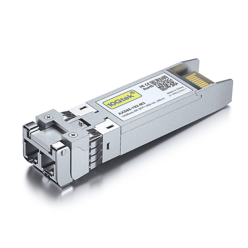 10Gtek 10GBase-SR SFP+ Transceiver, 10G 850nm MMF, up to 300 Meters, Compatible with Juniper QFX-SFP-10GE-SR/EX-SFP-10GE-SR  - Image 3