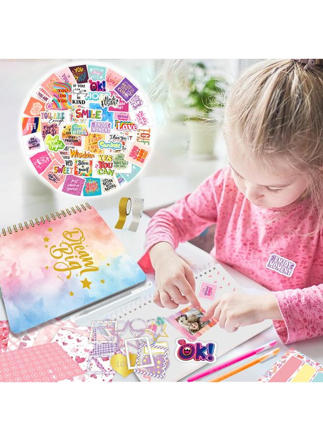 الأزرق جي دبليو مجموعة مذكرات DIY جديدة من الختم الساخن كتب القصاصات للأطفال الذين تزيد أعمارهم عن 4 سنوات - Image 5