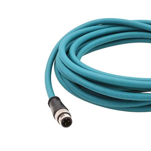 SZRMCC M12 Ethernet Cable D-Code 4 Pin Male to RJ45 Connector High Flex Cat5e Shielded Waterproof Network Cable for Industrial Camera Sensor (3m,Blue) - Image 4