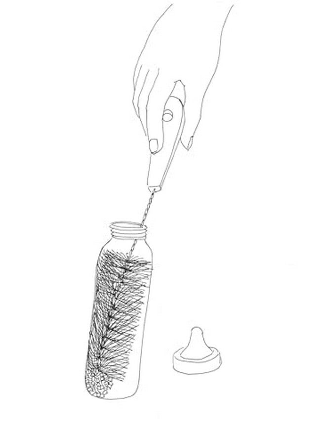 Brushtech Foam-Tipped Baby Bottle Brush, Pack of 2 - Durable & Soft Bristles & Foam Tip for Deep Bottle Cleaning - Made in USA, Cleaning Tools for Glass & Plastic Bottles - Image 4