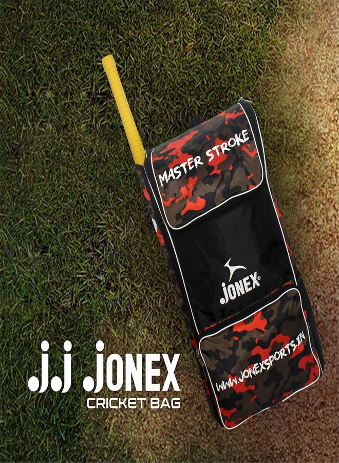 Jonex J.J. JONEXPro Cricket Kit Bag with External Bat Pocket | Heavy Duty Duffle Bag for Full Kit, Pads, Helmet (Camo Design) - Image 2