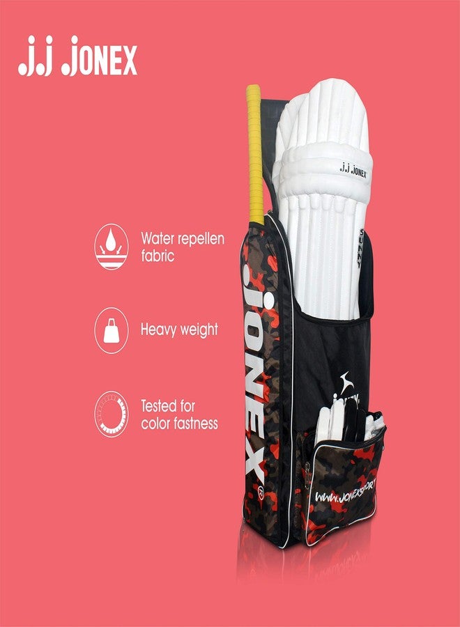 Jonex J.J. JONEXPro Cricket Kit Bag with External Bat Pocket | Heavy Duty Duffle Bag for Full Kit, Pads, Helmet (Camo Design) - Image 3