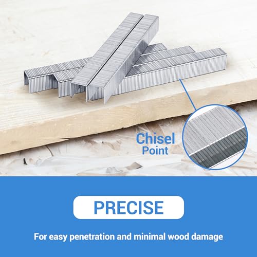 meite Staples for Staple Gun, 3/8 Inch Length Heavy Duty T50 Staples, Galvanized, 20 Gauge 3/8 Inch Crown, Compatible with T50 Staple Gun, Ideal for Upholstery, Construction, Furniture (1,512 Counts) - Image 5