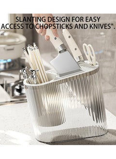 KASTWAVE Cutter Block Holder, Detachable Knife Holder Storage Rack,Transparent Storage Block for Knives,Easy Cleaning Cutter Rack Holder, Space Saving Universal Cutter Storage Block  - Image 3
