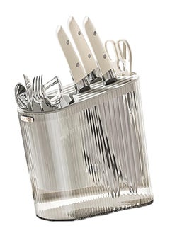 KASTWAVE Cutter Block Holder, Detachable Knife Holder Storage Rack,Transparent Storage Block for Knives,Easy Cleaning Cutter Rack Holder, Space Saving Universal Cutter Storage Block  - Image 1