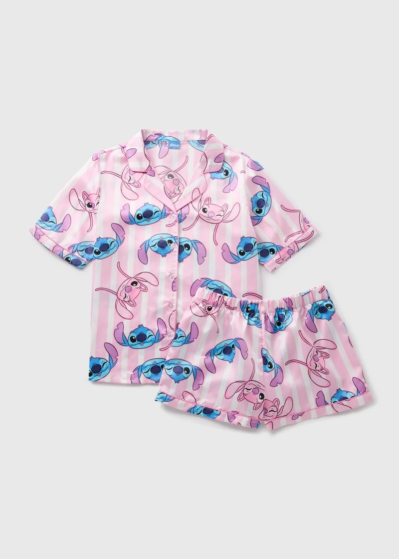 Matalan Pink Stitch Pyjama Set