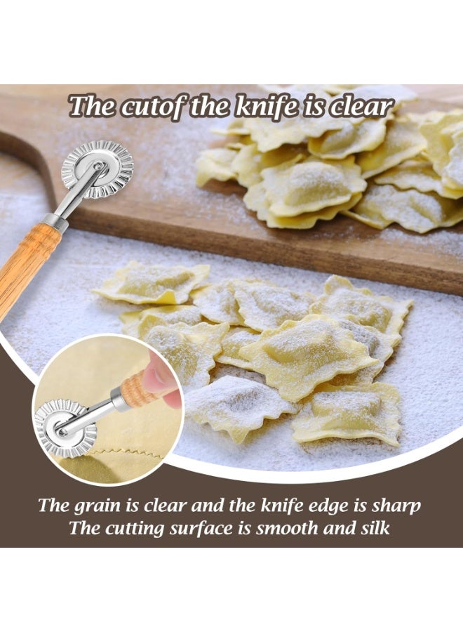 سوفام عجله قطعه المعجنات عجله قطعه رافيولي عجله قطعه مع بيتزا متدحرجه عجله قطعه الدبابيس صنع سبيكة الزنك المعجنه صنع قطعه للمطبخ 16 CM - Image 3