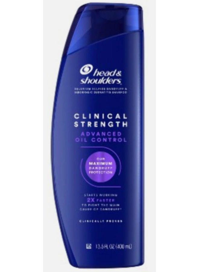 Head & Shoulders Clinical Dandruff Defense + Advanced Oil Control Shampoo, 13.5 Fl Oz