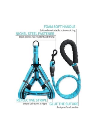 Dog Collar and Leash, Heavy Duty Paracord Rope Dog Training Collar and Leash, Soft to the Skin for Small, Medium and Large Dogs (Size L) - https://f.nooncdn.com/p/pzsku/ZE8E9ECC908831C04EEC4Z/45/_/1719955891/f18398d9-4cfb-48a7-89fb-bf2bbd095a52.jpg