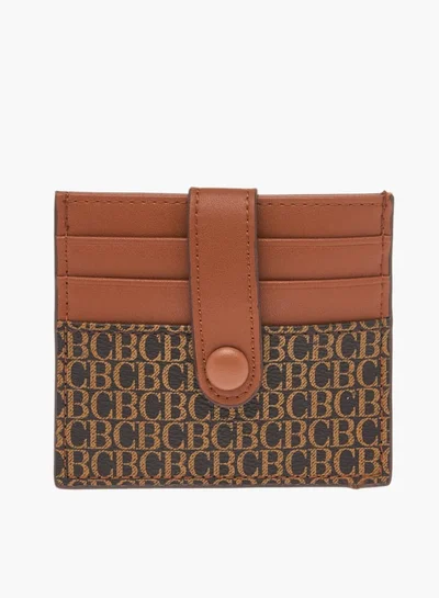 Celeste Womens Monogram Print Wallet With Button Closure