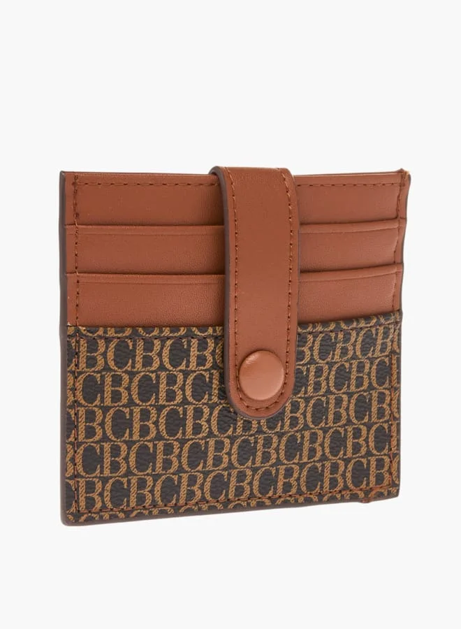 Celeste Womens Monogram Print Wallet With Button Closure