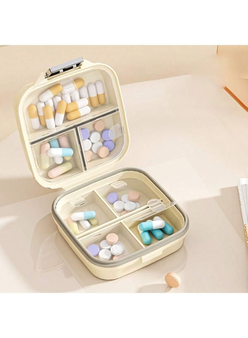 Portable Pill Box, 8 Compartments Sealed Medicine Organizer, Waterproof Moisture-Proof Daily Pill Case for Travel & Pocket - Image 1