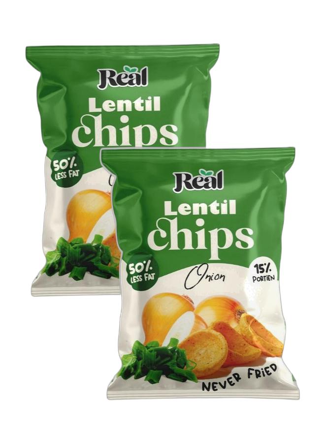 ريل رقائق العدس البروتينية بالبصل 60 جرام (عبوة من قطعتين) - Image 1