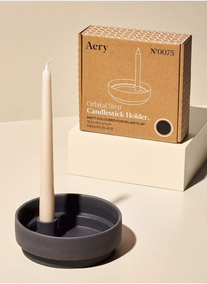 Aery Living Aery Living Orbital Step Black Medium Candle Holder  - Image 1