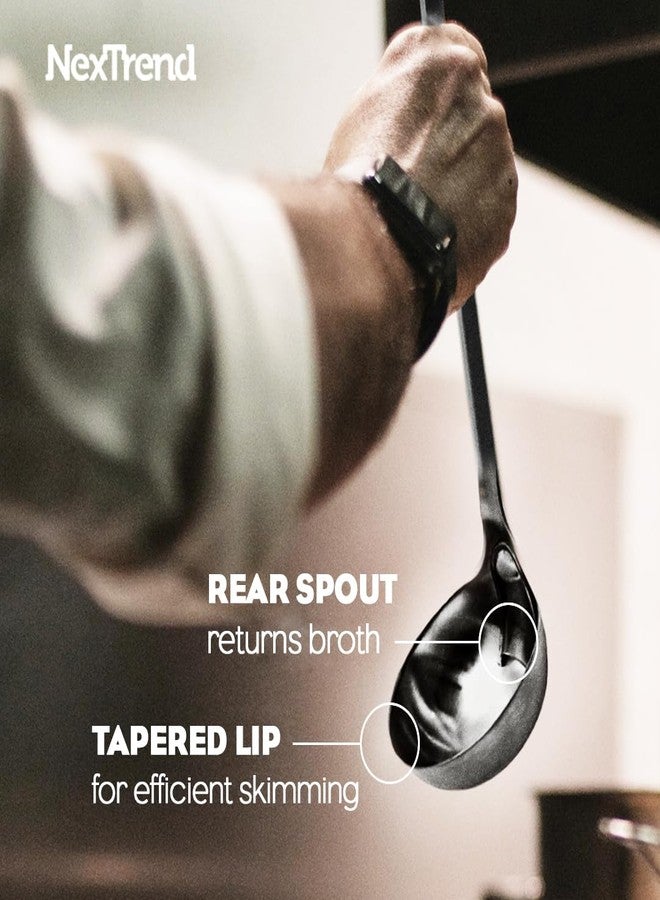 Nextrend Fat Skimming Ladle - Internal Spout and Tapered Lip for Improved Skimming, Stainless Steel - Image 2