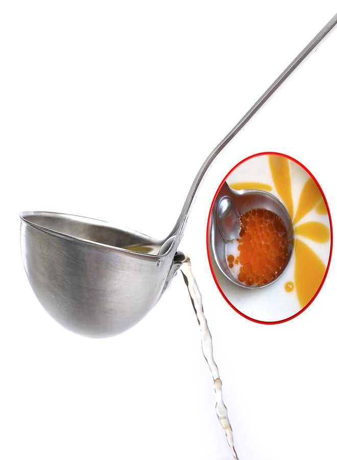 Nextrend Fat Skimming Ladle - Internal Spout and Tapered Lip for Improved Skimming, Stainless Steel - Image 1