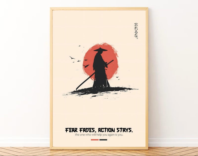 Gamya Framed Japan Samurai Theme Motivational Quote Posters For Office, Living Room, Bedroom Wall Decor - Aesthetic Room Decor (13x19 Inches) (Samurai 2) - Image 4