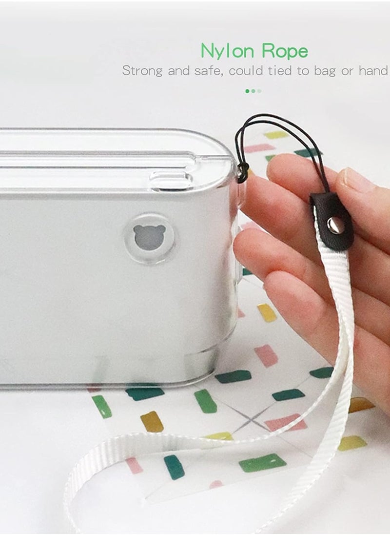 PeriPage PeriPage Transparent Protective Case Cover with Portable Hand Rope for A9/A9s/A9 Pro/Q9s Mini Pocket BT Thermal Printer Label Maker  - Image 4