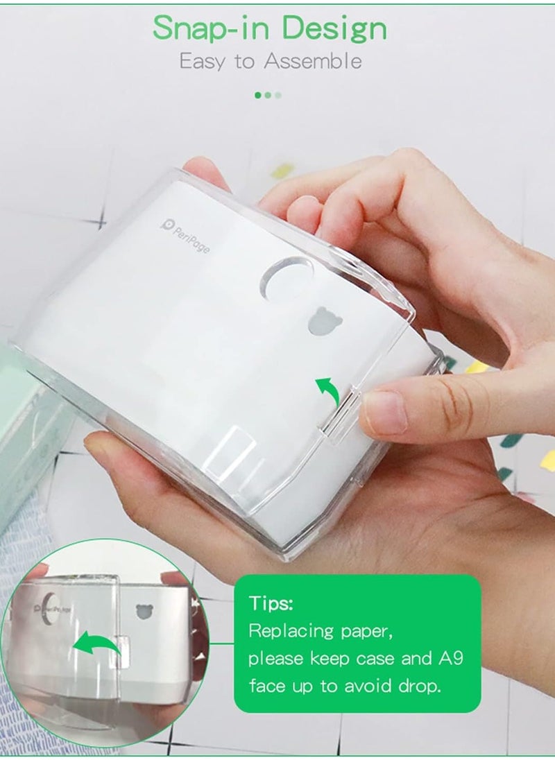 PeriPage PeriPage Transparent Protective Case Cover with Portable Hand Rope for A9/A9s/A9 Pro/Q9s Mini Pocket BT Thermal Printer Label Maker  - Image 5