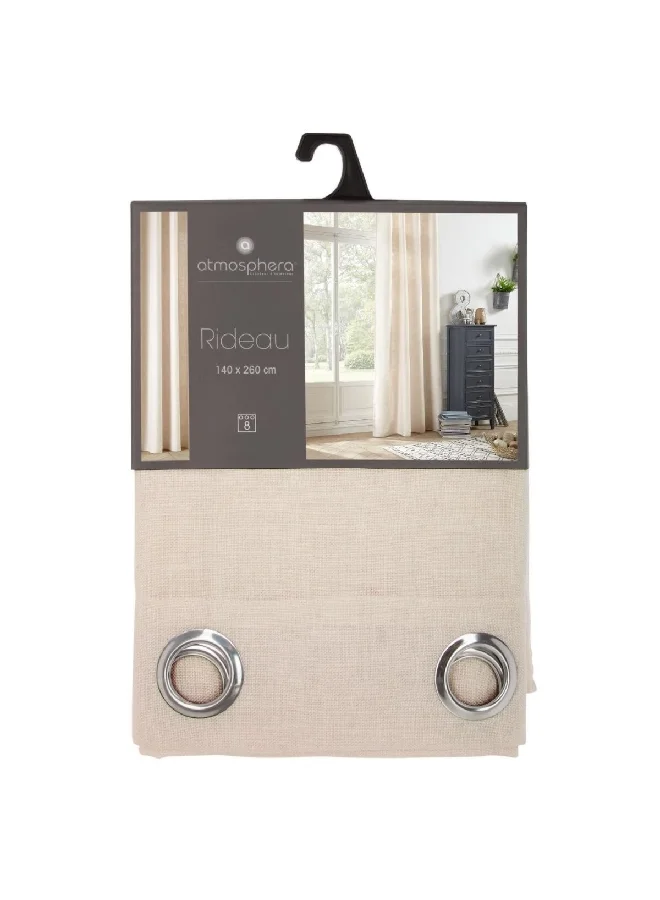 atmosphera Leon Curtain Beige 140 x 260 cm 146277D
