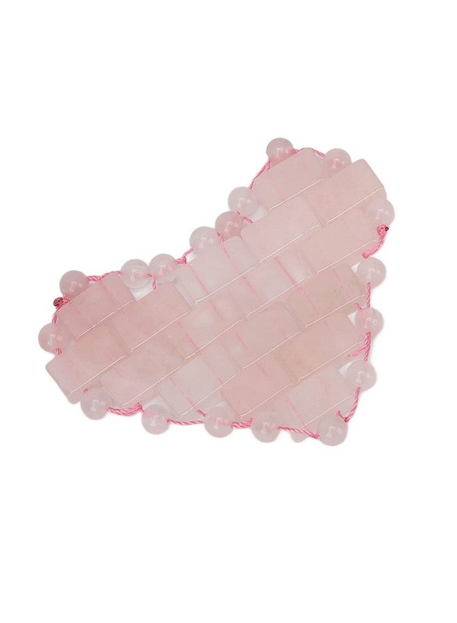 Brrnoo 2Pcs Rose Quartz Eye Mask Jadestone Eye Patch Reduce Facial Edema Relieve Eye Strain Heart Shaped Stone Eye Pad For Massage - Image 4