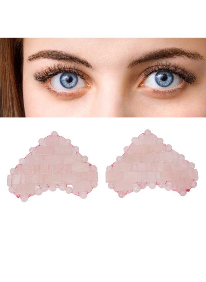 Brrnoo 2Pcs Rose Quartz Eye Mask Jadestone Eye Patch Reduce Facial Edema Relieve Eye Strain Heart Shaped Stone Eye Pad For Massage - Image 5
