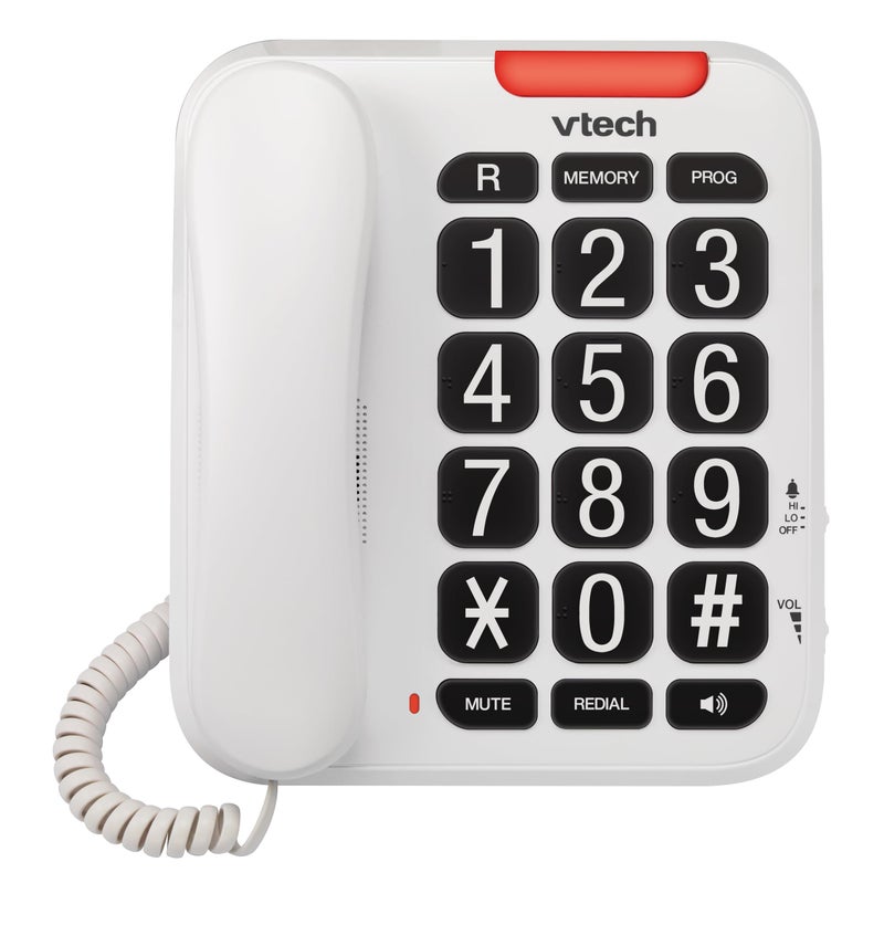 Vtech SA3100 Corded Senior Phone for Elderly with High-Contrast Large Buttons,Multilingual Talking Digits,Visual Ringer,Speed Dial,Speakerphone,No AC Power,Earpiece and Speakerphone Volume Control - Image 1