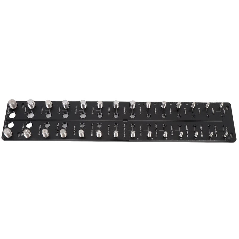 Thread Checker 28 Hole Metric Standard Board Metal Commonly Used Nut Screw Identifier Gauge Black - Image 2