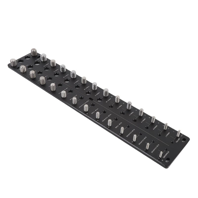 Thread Checker 28 Hole Metric Standard Board Metal Commonly Used Nut Screw Identifier Gauge Black - Image 3