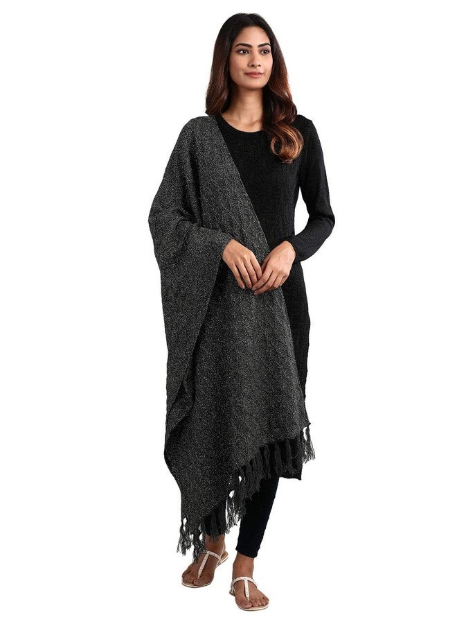 Aurelia Grey Knitted Shawl, one size - Image 4