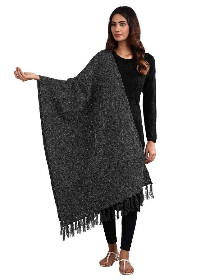 Aurelia Grey Knitted Shawl, one size - Image 1