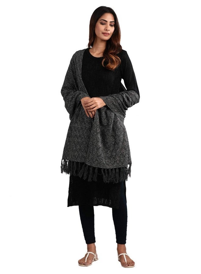 Aurelia Grey Knitted Shawl, one size - Image 2