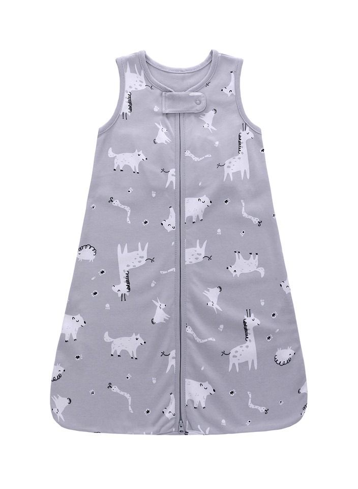Loquat Newborn Cotton Breathable Kick Resistant Sleeveless Vest Sleeping Bag 