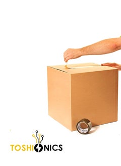 Toshonics Heavy-Duty Double Wall Cardboard Boxes (55 x 55 x 70 cm) – Extra-Large Moving & Storage Boxes, 5-Ply, Recyclable, Holds Up to 35kg – 5 PCS  - Image 4