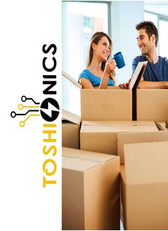 Toshonics Heavy-Duty Double Wall Cardboard Boxes (55 x 55 x 70 cm) – Extra-Large Moving & Storage Boxes, 5-Ply, Recyclable, Holds Up to 35kg – 5 PCS  - Image 5