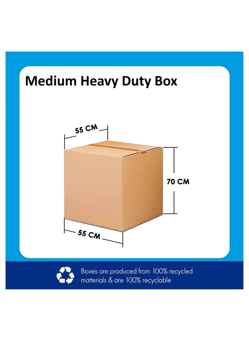 Toshonics - Heavy-Duty Double Wall Cardboard Boxes (55 x 55 x 70 cm) – Extra-Large Moving & Storage Boxes, 5-Ply, Recyclable, Holds Up to 35kg – 5 PCS - Image 1
