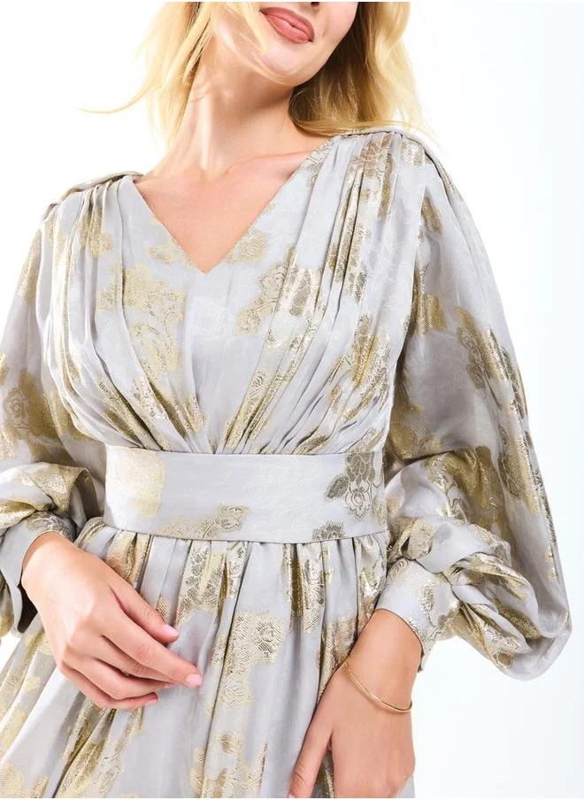 House of Moda Floral Chiffon Dress