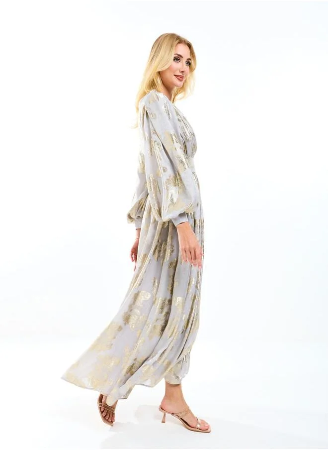 House of Moda Floral Chiffon Dress