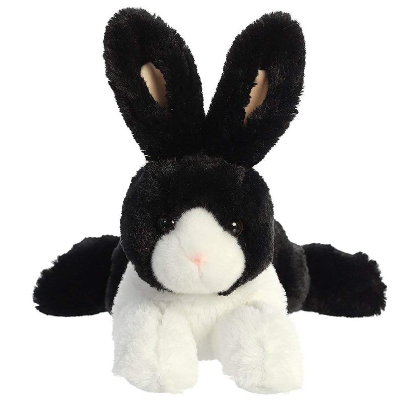 Aurora Adorable Flopsie Dutch Rabbit Stuffed Animal - Playful Ease - Timeless Companions - Black 12 Inches - Image 2